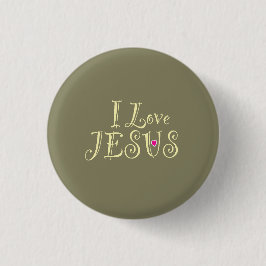 Christlicher Glaube "I Liebe Jesus" Button