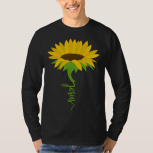 Christlicher Glaube Jesus Blume Gelbe Sonnenblume  T-Shirt