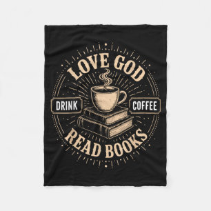 Christlicher Glaube Jesus Bücher Kaffee Gläubiger Fleecedecke