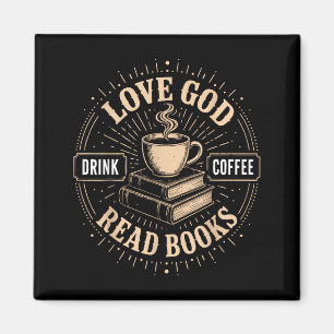 Christlicher Glaube Jesus Bücher Kaffee Gläubiger Magnet