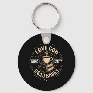Christlicher Glaube Jesus Bücher Kaffee Gläubiger Schlüsselanhänger