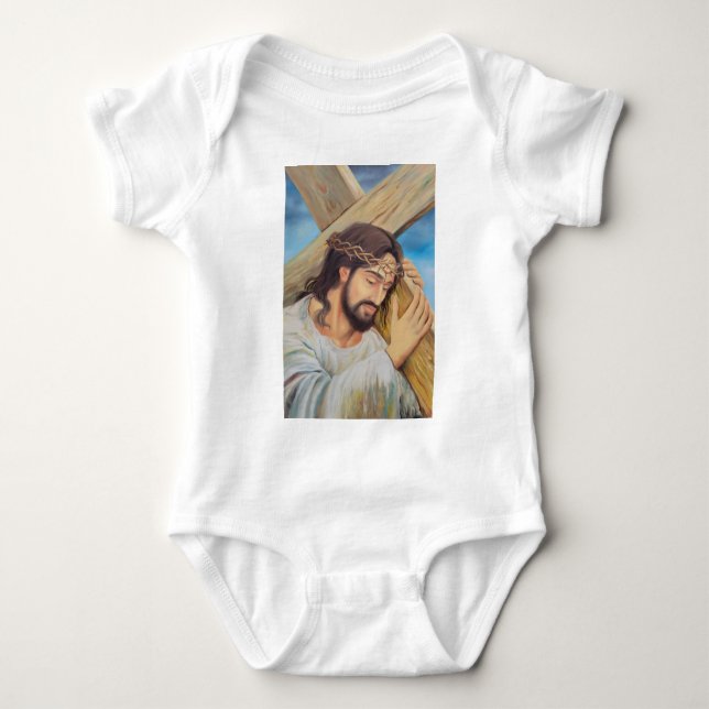 Christlicher Glaube Jesus Christus Baby Strampler (Vorderseite)
