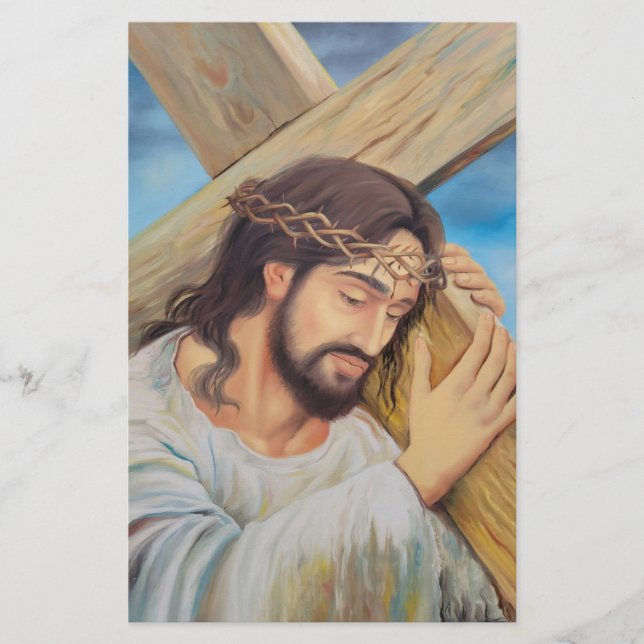 Christlicher Glaube Jesus Christus Briefpapier (Vorderseite)