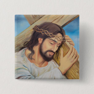 Christlicher Glaube Jesus Christus Button