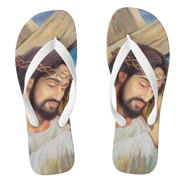Christlicher Glaube Jesus Christus Flip Flops (Fußbett)