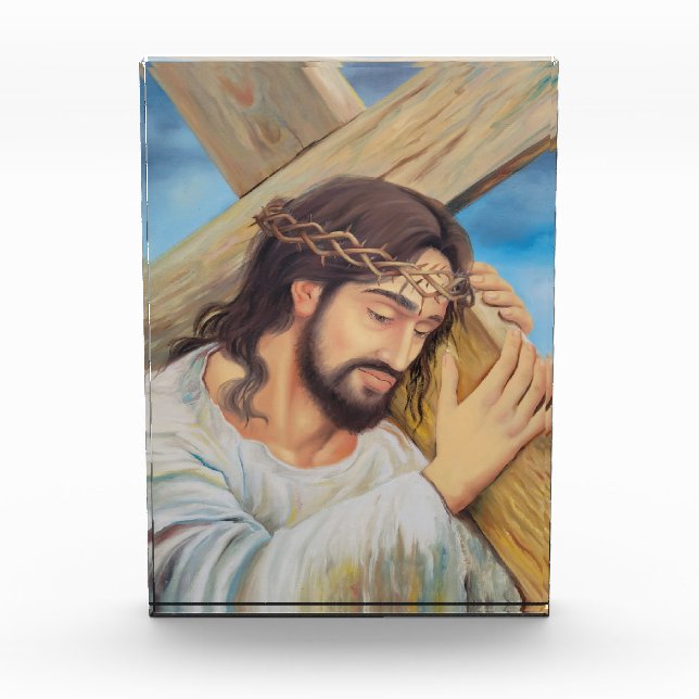 Christlicher Glaube Jesus Christus Fotoblock (Vorderseite)