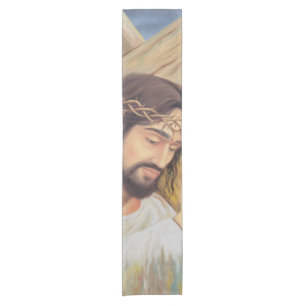 Christlicher Glaube Jesus Christus Kurzer Tischläufer