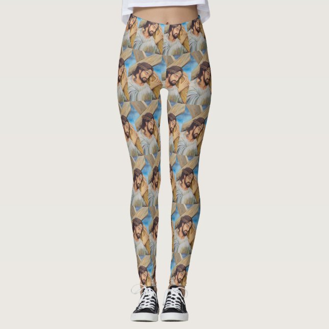 Christlicher Glaube Jesus Christus Leggings (Vorderseite)
