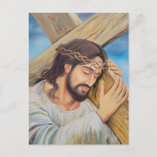 Christlicher Glaube Jesus Christus Postkarte (Vorderseite)