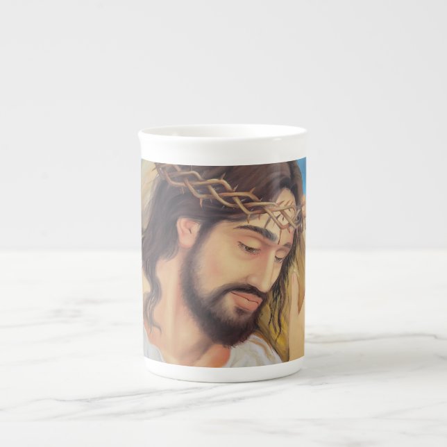 Christlicher Glaube Jesus Christus Prozellantasse (Vorderseite)