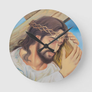 Christlicher Glaube Jesus Christus Runde Wanduhr