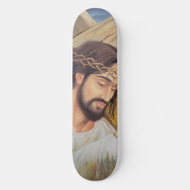 Christlicher Glaube Jesus Christus Skateboard (Vorderseite)