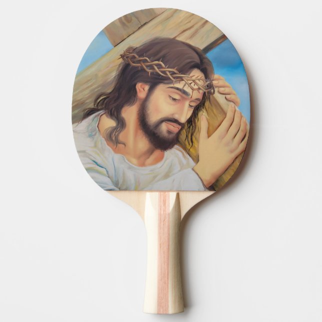 Christlicher Glaube Jesus Christus Tischtennis Schläger (Vorderseite)