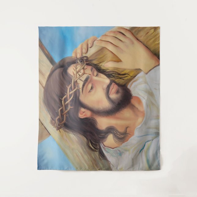 Christlicher Glaube Jesus Christus Wandteppich (Vorderseite)