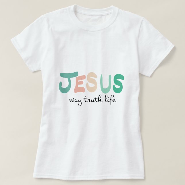 Christlicher Glaube: Jesus - ganz wie das wahre Le T-Shirt (Design vorne)