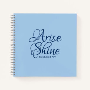 Christlicher Glaube kommt auf und blauer Shine-Bib Notizbuch