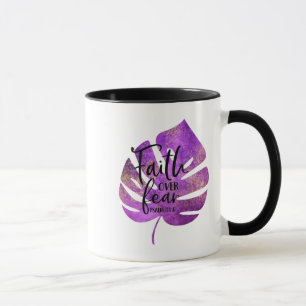 Christlicher Glaube Lila & Gold-Kaffee-Tasse Tasse