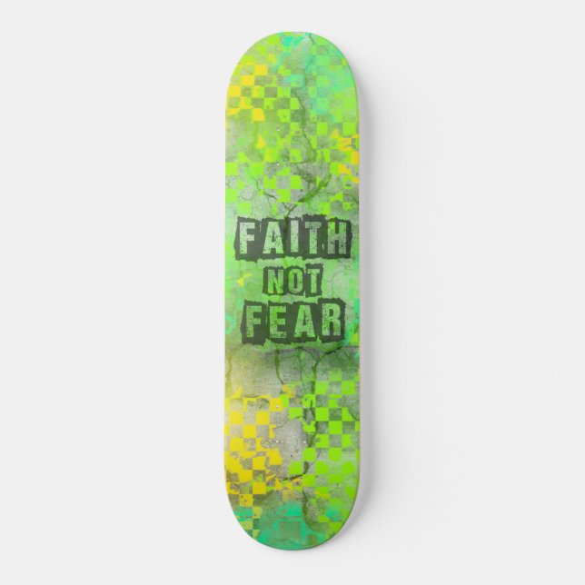 Christlicher Glaube nicht Angst Skateboard-Design Skateboard (Vorderseite)