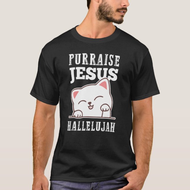 Christlicher Glaube Purta Jesus Hallelujah Niedlic T-Shirt (Vorderseite)