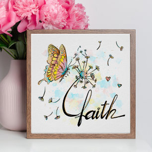 Christlicher Glaube religiöser Schmetterling Löwen Poster
