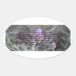 Christlicher Glaube Schrift Oval Lavendel Aufklebe Ovaler Aufkleber