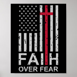 Christlicher Glaube über Angst vor uns USA Amerika Poster