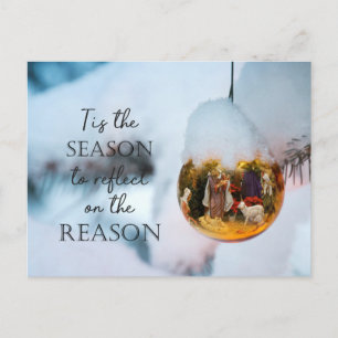 Christlicher Glaube Weihnachtsgrund Foto Feiertagspostkarte