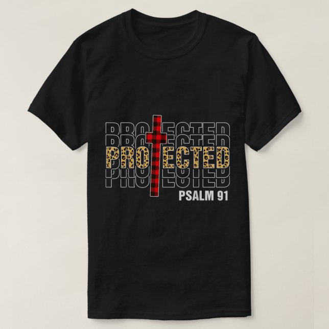 Christlicher Glaubengeschützter Psalmen 91 Leopard T-Shirt (Design vorne)