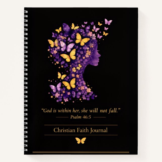 Christlicher Glaubensjournal – Psalm 46,5 Notizbuch (Vorderseite)