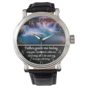 Christlicher Glaubenssatz mit Vater, führe mich Armbanduhr