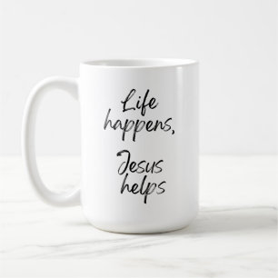 Christlicher Glaubenszitat Handgeschrieben Minimal Kaffeetasse