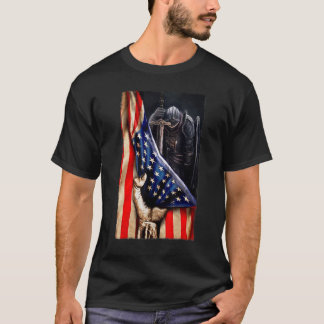 Christlicher Gott des Kriegers Jesu Amerikanische T-Shirt