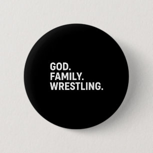 Christlicher Gott. Familie. Wrestling. - Glaube Fa Button
