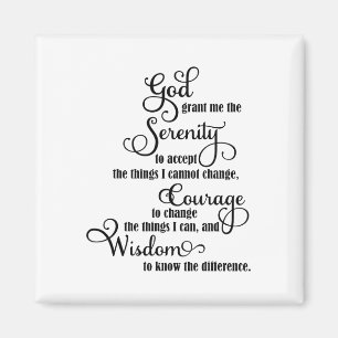 Christlicher Gott gibt mir die Gelassenheit, zu be Magnet