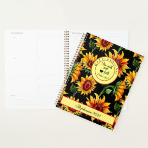 Christlicher Gott ist in ihrem Fall Sonnenblume 20 Planer