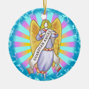 Christlicher Guardian Angel Keramikornament