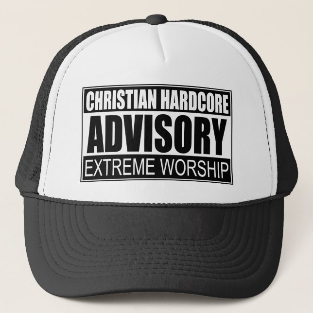 Christlicher hardcoreAdvisory… Truckerkappe (Vorderseite)