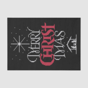 Christlicher, hässlich froher Weihnachtssüßer Jesu Seidenpapier