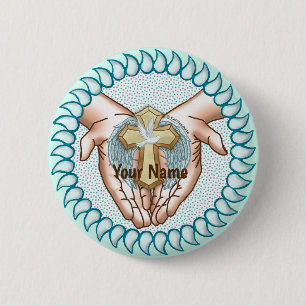 Christlicher Heiliger Geist Hände Button