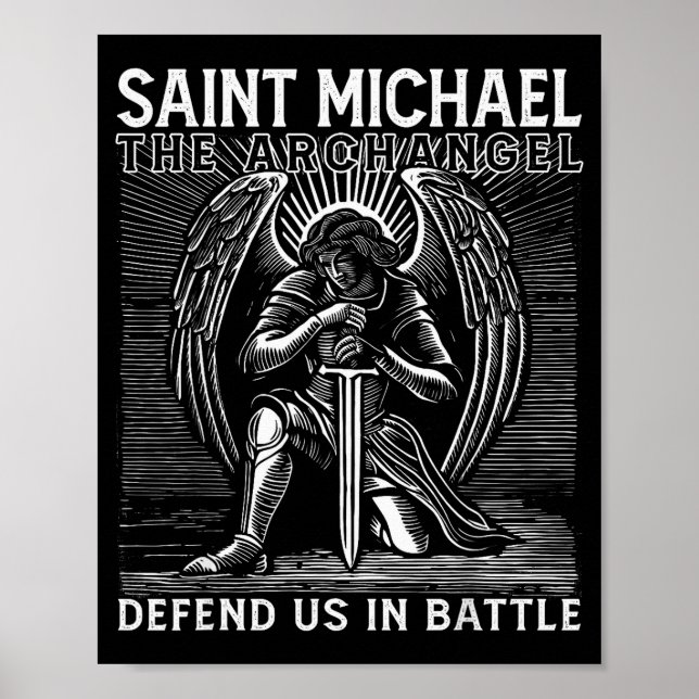 Christlicher Heiliger Michael Katholischer Heilige Poster (Vorne)