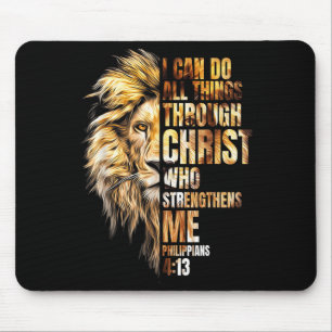 Christlicher Ich kann alle Dinge durch Christus Lö Mousepad