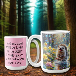 Christlicher inspirierender Psalm-Whimsischer Igel Kaffeetasse