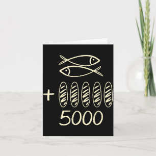 Christlicher Jesus 2 Fische 5 Brote speist 5000 Mä Karte