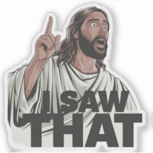 Christlicher Jesus beobachtet dich, Jesus, ich hab Aufkleber