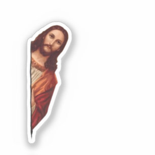 Christlicher Jesus beobachtet dich, Jesus, ich hab Aufkleber