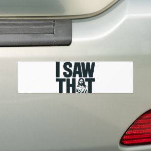 Christlicher Jesus beobachtet dich, Jesus, ich hab Autoaufkleber