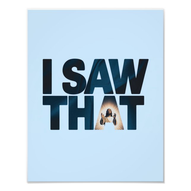 Christlicher Jesus beobachtet dich, Jesus, ich hab Fotodruck (Vorne)