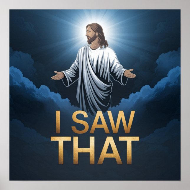 Christlicher Jesus beobachtet dich, Jesus, ich hab Poster (Vorne)