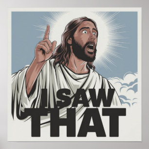 Christlicher Jesus beobachtet dich, Jesus, ich hab Poster