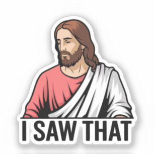 Christlicher Jesus beobachtet dich, Jesus ich habe Aufkleber